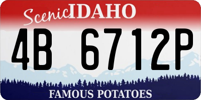 ID license plate 4B6712P