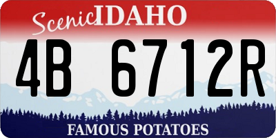 ID license plate 4B6712R