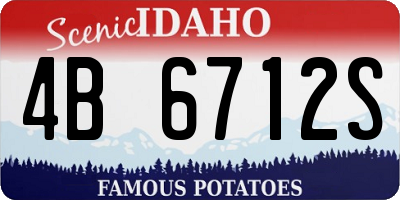ID license plate 4B6712S