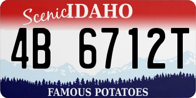 ID license plate 4B6712T