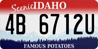 ID license plate 4B6712U