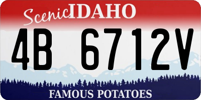 ID license plate 4B6712V