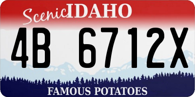 ID license plate 4B6712X