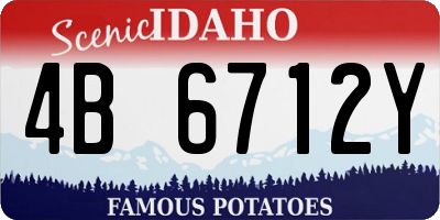 ID license plate 4B6712Y