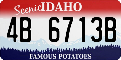 ID license plate 4B6713B