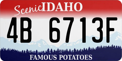 ID license plate 4B6713F