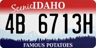 ID license plate 4B6713H