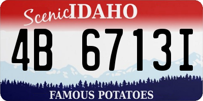 ID license plate 4B6713I