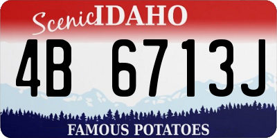 ID license plate 4B6713J