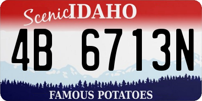 ID license plate 4B6713N
