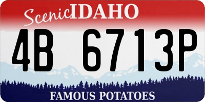 ID license plate 4B6713P