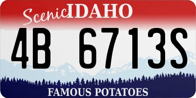 ID license plate 4B6713S