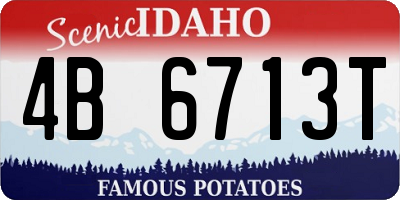ID license plate 4B6713T