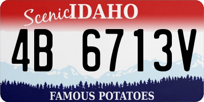 ID license plate 4B6713V