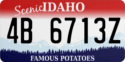 ID license plate 4B6713Z