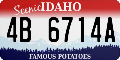 ID license plate 4B6714A