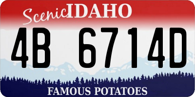 ID license plate 4B6714D