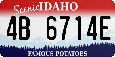 ID license plate 4B6714E