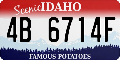 ID license plate 4B6714F