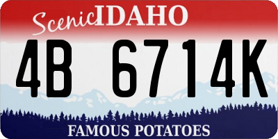 ID license plate 4B6714K