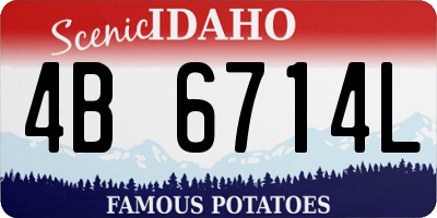 ID license plate 4B6714L