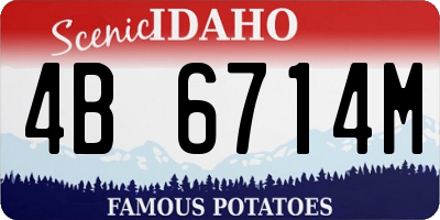 ID license plate 4B6714M