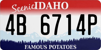 ID license plate 4B6714P
