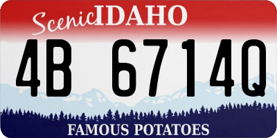 ID license plate 4B6714Q