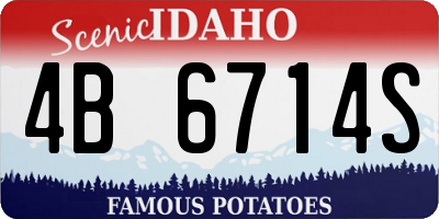 ID license plate 4B6714S