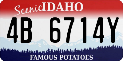 ID license plate 4B6714Y