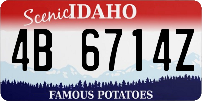 ID license plate 4B6714Z
