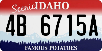ID license plate 4B6715A