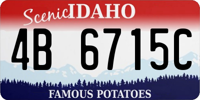 ID license plate 4B6715C