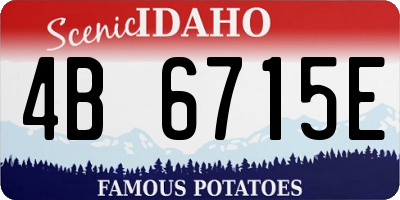 ID license plate 4B6715E