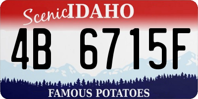 ID license plate 4B6715F