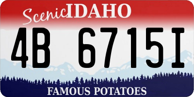 ID license plate 4B6715I