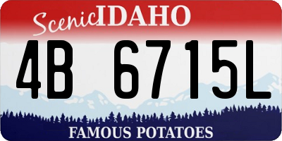 ID license plate 4B6715L