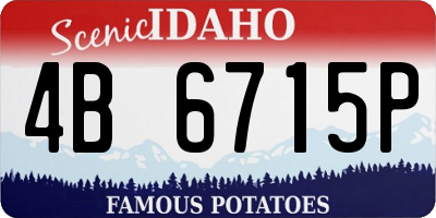 ID license plate 4B6715P