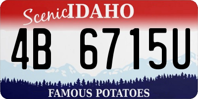 ID license plate 4B6715U