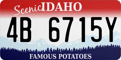 ID license plate 4B6715Y