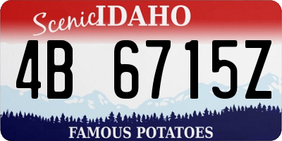 ID license plate 4B6715Z
