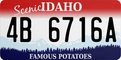 ID license plate 4B6716A