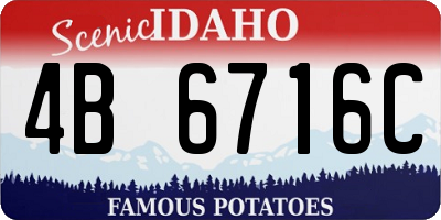 ID license plate 4B6716C