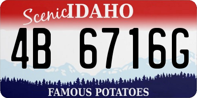 ID license plate 4B6716G