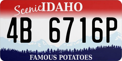 ID license plate 4B6716P