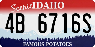 ID license plate 4B6716S