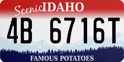 ID license plate 4B6716T