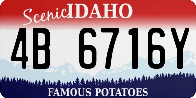 ID license plate 4B6716Y