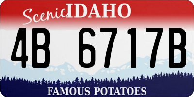 ID license plate 4B6717B
