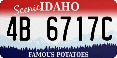 ID license plate 4B6717C